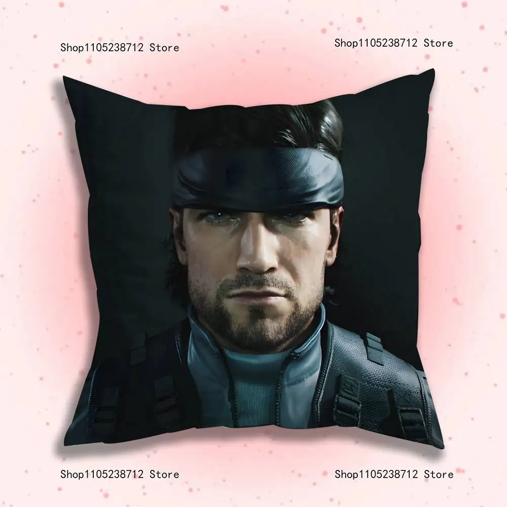M-Metal Gear Solid Raiden Kissenbezug, Plüschstoff, weicher Kissenbezug, doppelseitiger Druck, Sofa-Kissenbezug, Überwurf – Detail 10