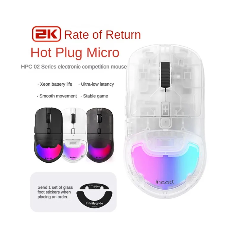 Беспроводная мышь Incott HPC02 M Pro, Bluetooth, RGB, два режима