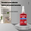 LOOLIFL 50 ml Medium Strength Threadlocker (blue) Glue 243 Threadlocker (blue) Firm Screw Glue Anaerobic Anti Loosening Agent 5
