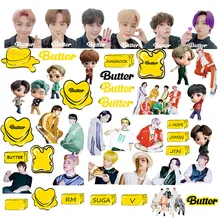 

50pcs/set Stickers BT KPOP Stars butter Sticker Idols Photos Toys Stickers For Skateboard Suitcase Laptop