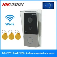 HIKVISION Multi-sprache DS-KV6113-WPE1(B) IP Türklingel, WiFi Türklingel, Tür telefon, Video Intercom, wasserdicht, IC karte entsperren