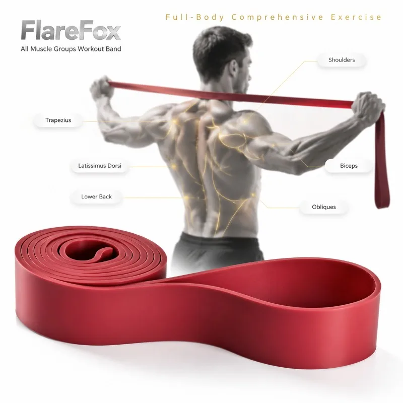 Resistance Bands for Home Yoga and Gym Workouts - Elastic Exercise and Bodybuilding Accessory
