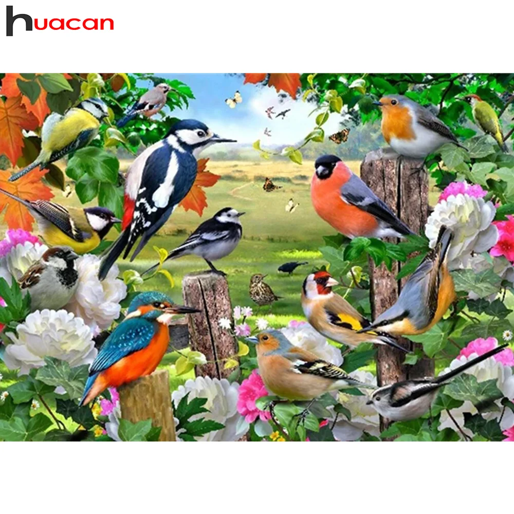 Huacan Full Drill Diamond Painting Bird Home Decoration Cross Stitch Embroidery Mosaic Animal Tree Diamond Art diamond painting diamond painting accessories diamond painting sealer diamond painting stickers diamond painting pen diamond painting accessory box diamond painting coasters