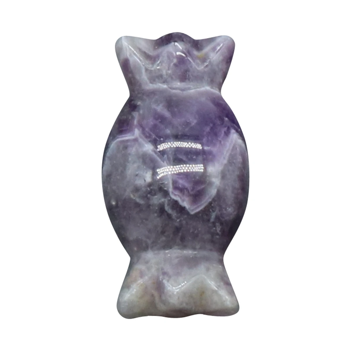 6PCS Amethyst Gemstone Candy Figurine for Halloween Christmas Engraving Healing Chakra Crystal Sculpture Ornament Statue Decor