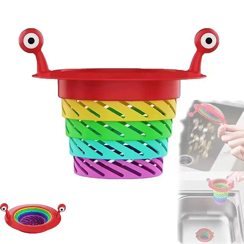 

Little Monster Rainbow Kitchen Sink Filter Screen Does Not Block Water Quick Floor Drain Filter Screen Kitchen Sink Colanders
