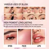 Liquid powder blusher air feeling light, thin, transparent, color rendering, long-lasting facial makeup powder blusher liquid 4