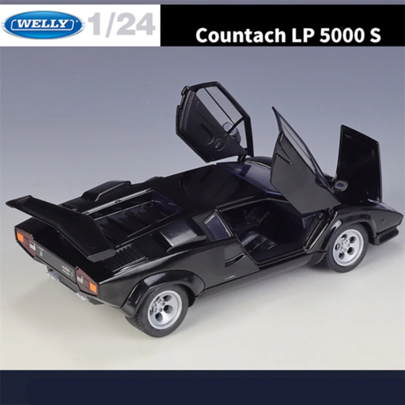 Welly 1:24 Lamborghini Countach LP5000s Alloy Sports Car Model Diecasts Metal Race Car Model Simulation Collection Kids Toy Gift 5
