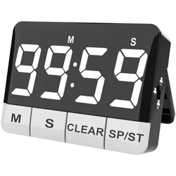 Digital LED Countdown Kitchen Timer with Magnetic Backing (Black)