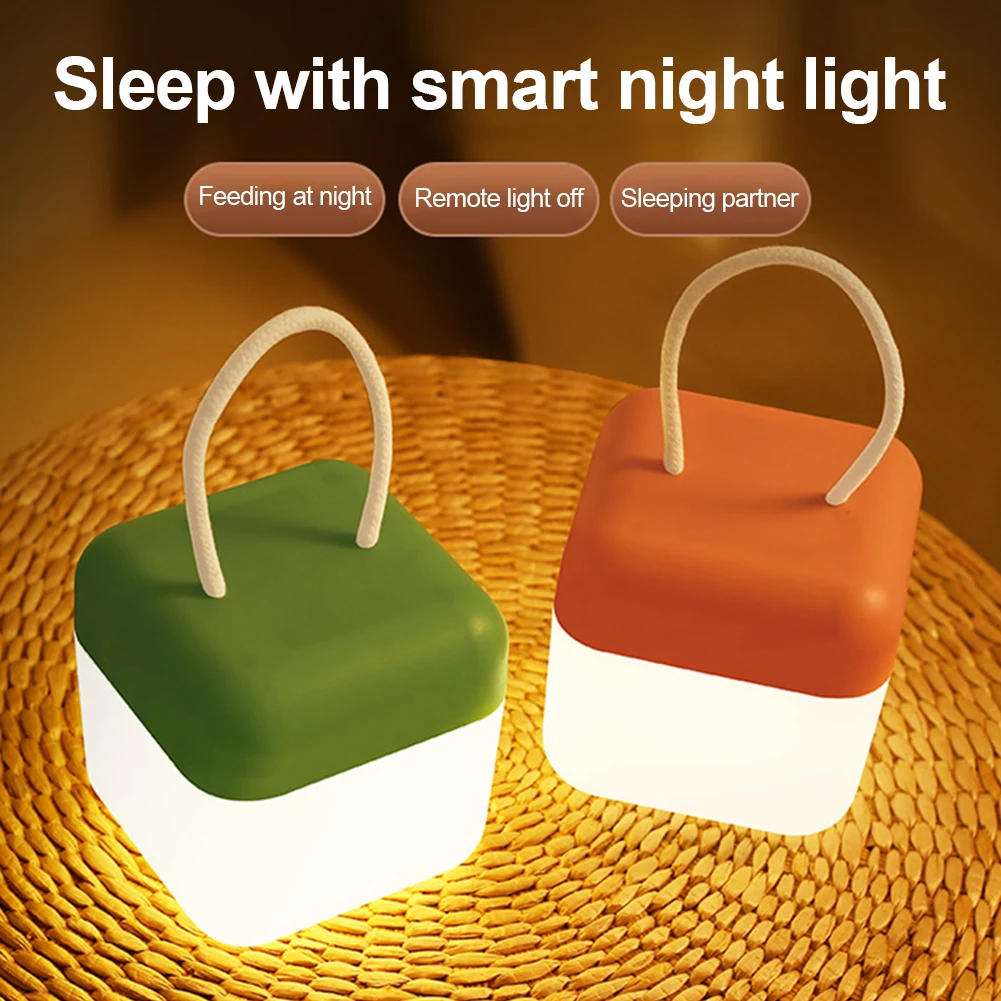 Outdoor Camping Square Portable Atmosphere Light Tricolour Light Adjustable Hanging LED Hand Light USB Charging Camping Light