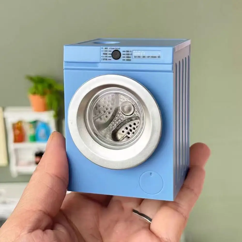 Dollhouse Miniature Simulation Drum Washing Machine Furniture Simulation 1:12 1/12 Washing Machine Laundry Door Can Be Opened