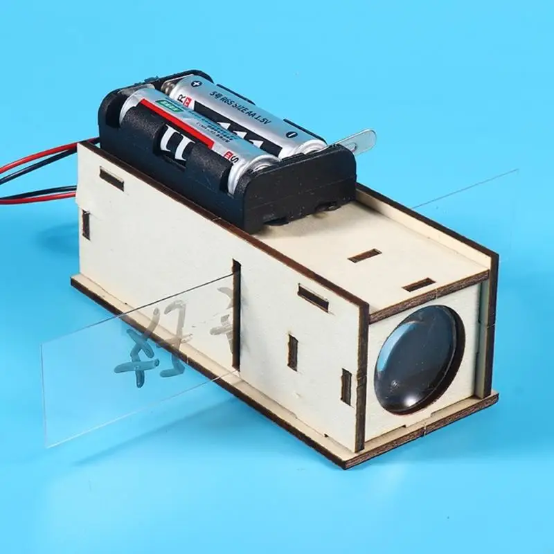 12PB Handmade Assembled Model Kits Slide Projector Model Physics Toy Science Experiment Kits STEM Learning Toy for School