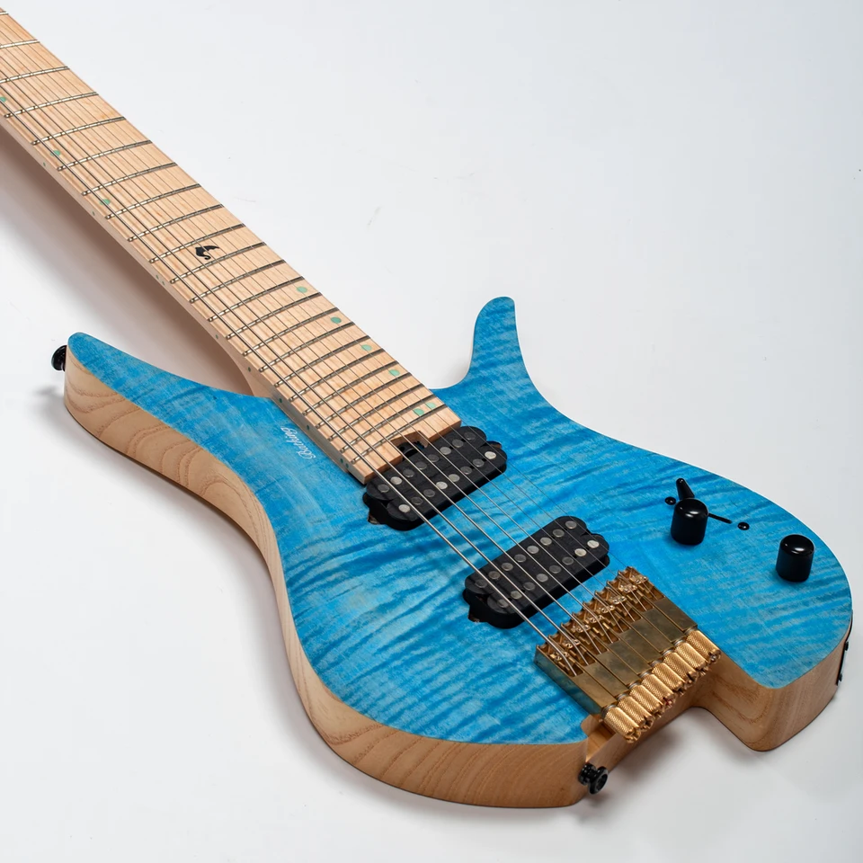 MotherPluckerGuitars 8弦ギター　ヘッドレスギター Biking-ヘッドレス電気トラベルギター,8弦,リングリス,マルチスケール