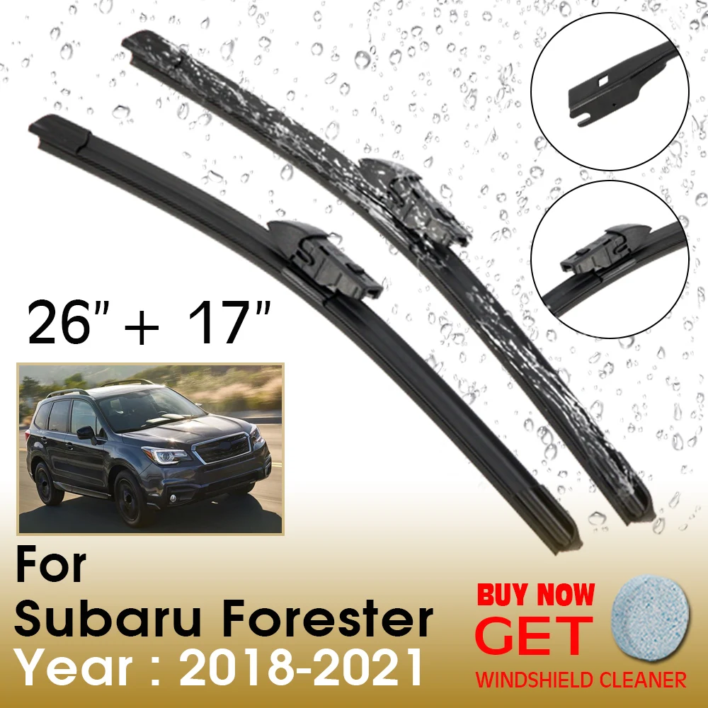 Car Wiper Blade For Subaru Forester 26"+17" 2018-2021 Front Window Washer Windscreen Windshield Wipers Blades Accessories