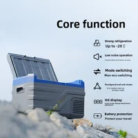 Réfrigérateur de voiture 2V/24V/220V, congélateur portable 15L pour camion/camping/Camping, -20 ℃ ~20 ℃   Compresseur silencieux réglable, économe en énergie 5
