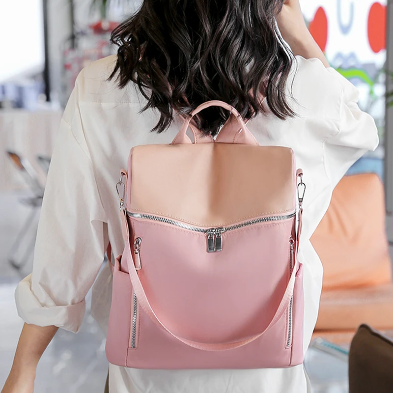 Designer High Quality Women Backpack 2023 Soft Leather Luxury Contrasting  Colors Shoulder Bags Large Capacity Ladies Travel Bag - AliExpress