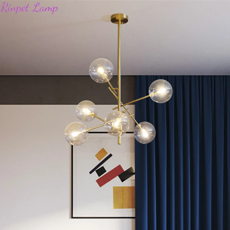 

Europe Modern Creative Concise Style Glass Pendant Light Bubbles Study Living Room Restaurant Cafe Interior Decoration Lamp