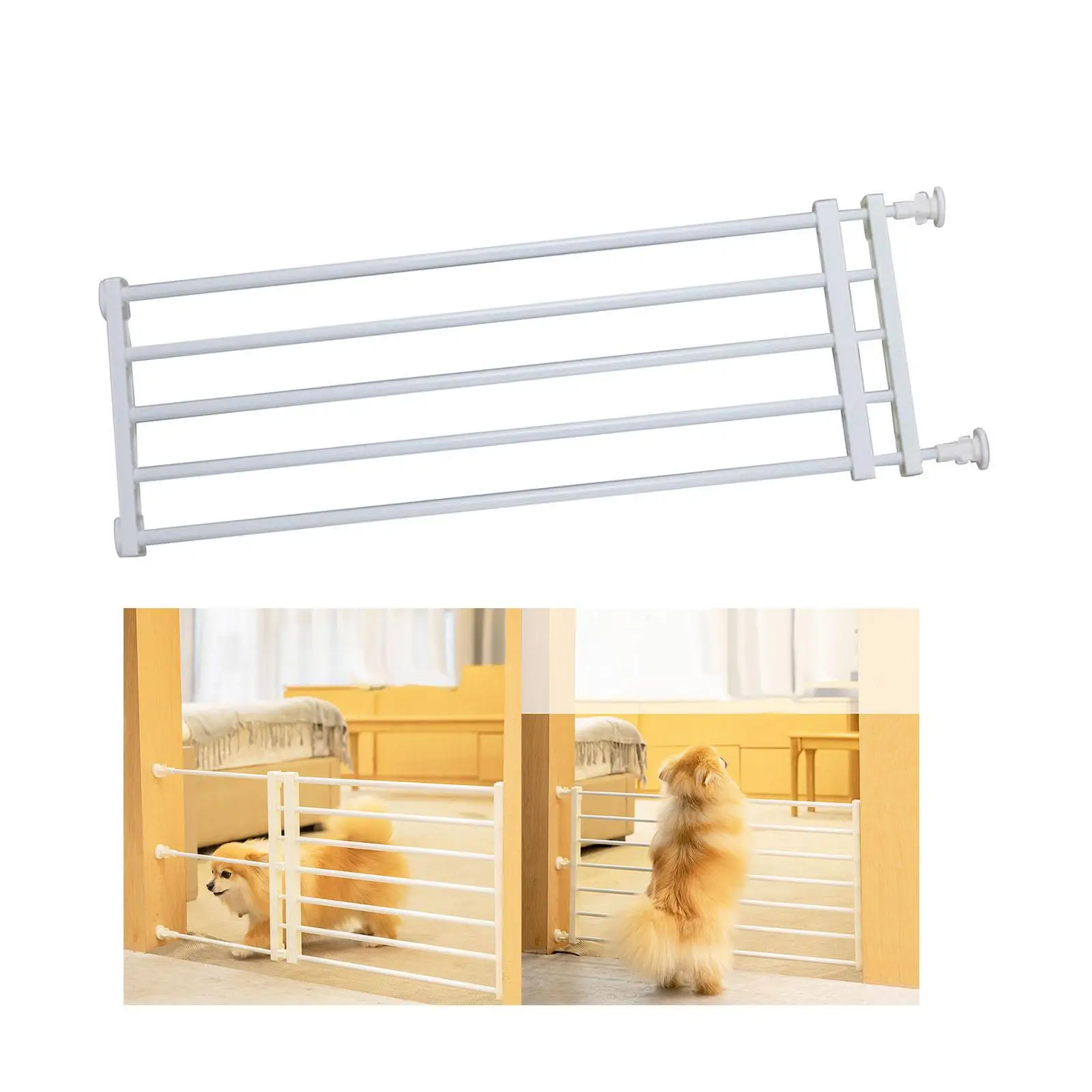 Retractable Pet Dog Gate Expandable Protection Barrier Hallways Stairs Lawn