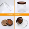 1/5 Glass Food Storage Jars,Glass Storage Containers Clear Glass Food Canister with Bamboo Lid Airtight For Coffee,Flour, Sugar 2