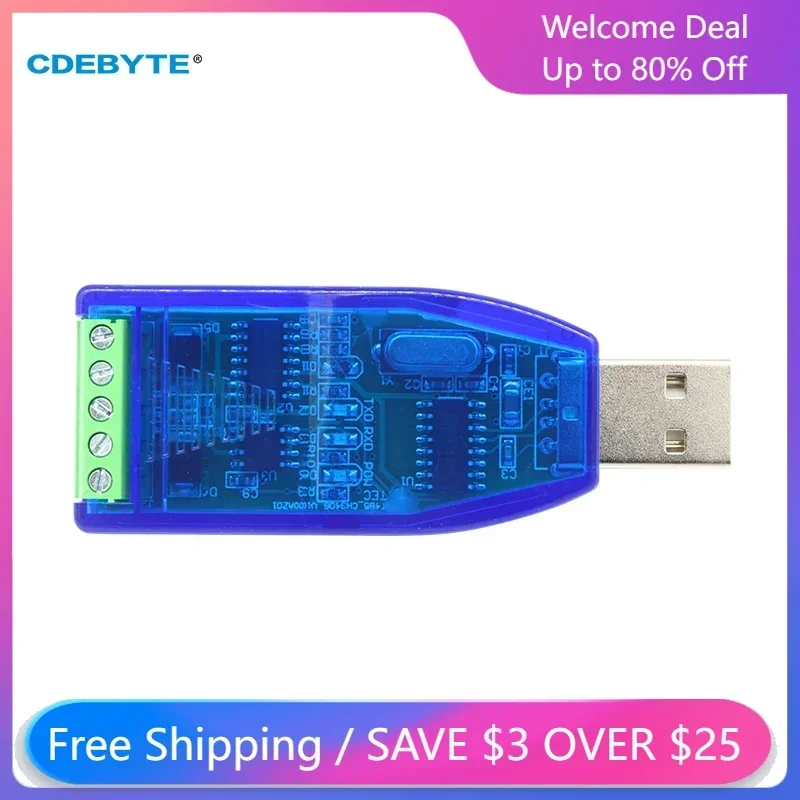Antenna Adapter CH340 USB to RS485/RS232 Serial Communication Converter Adapter