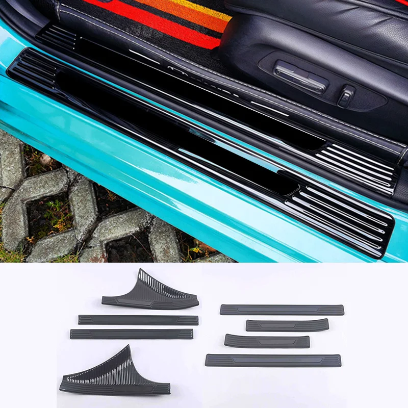 

stainless steel car door sill protect panel trim threshold for honda civic 2022 2023 2024 accessories trims styling auto parts