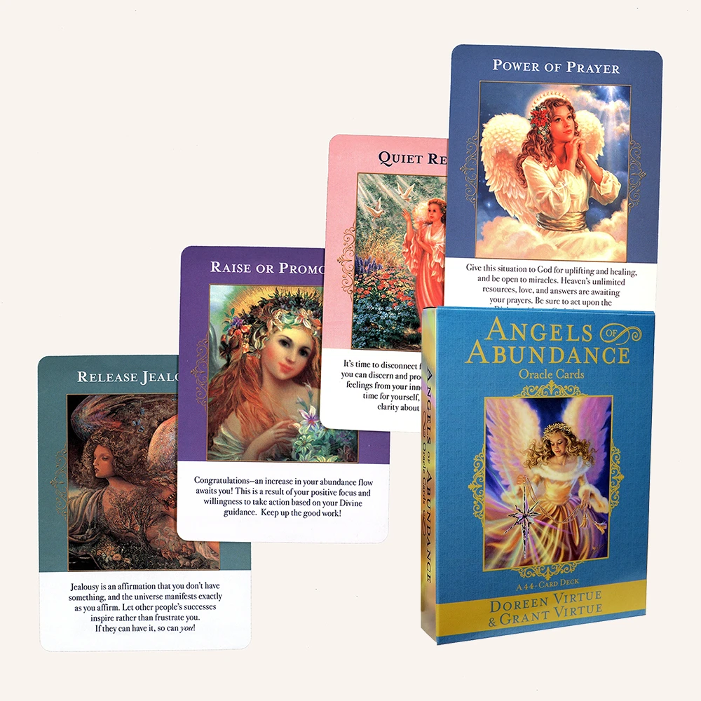 In New Most Popular Angel Series Angels Of Abundance Oracle Cards Tarot  Cards For Beginners With Pdf Guidebook Doreen Virtue - Board Game -  AliExpress