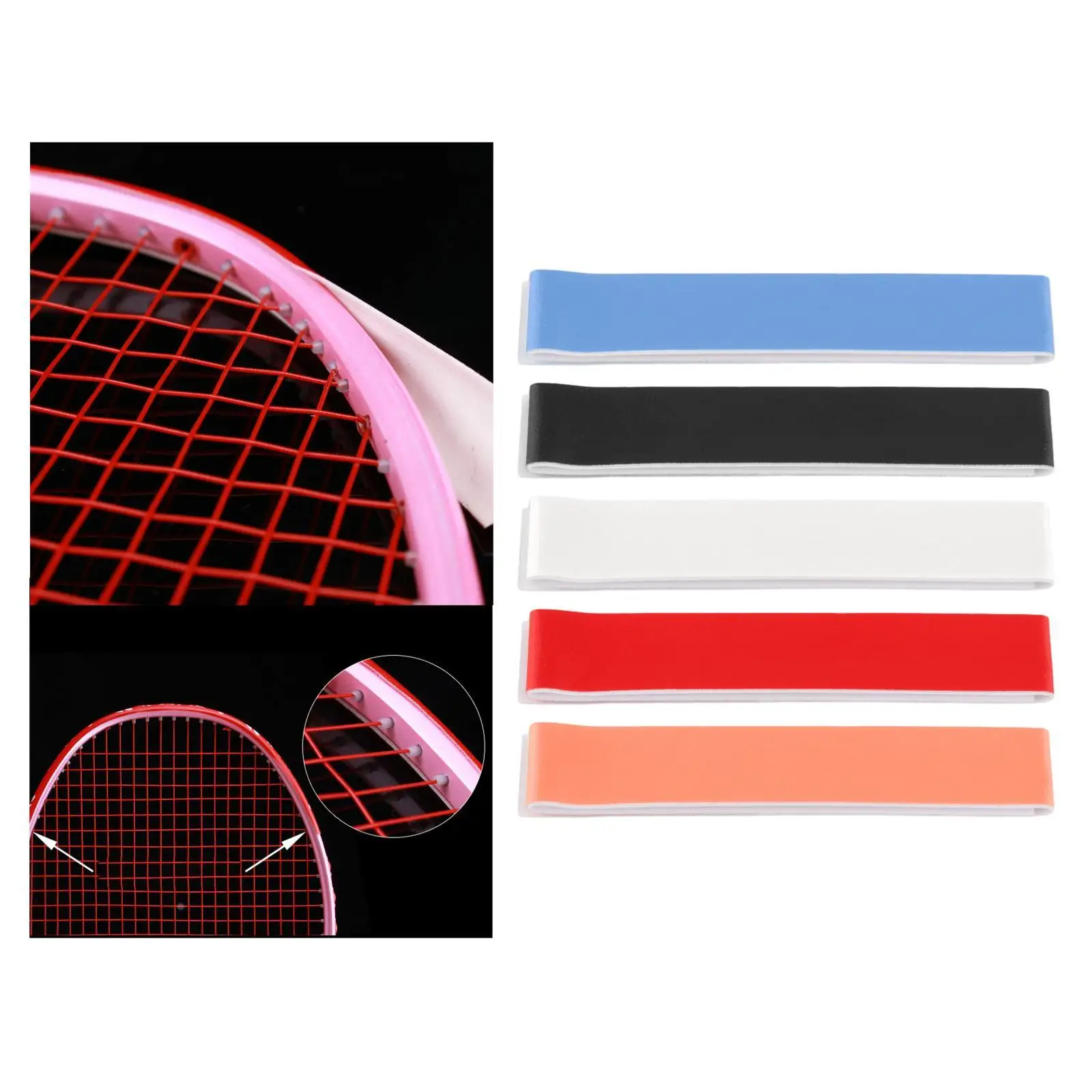 Tennis Badminton Squash Racquet Racket Head Protection Tape 25cm x 1.6cm