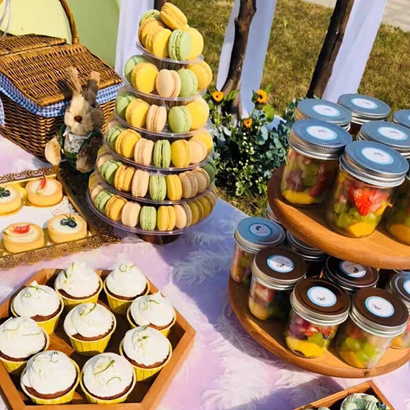 Présentoir à Macarons Carré 5 Ou 9 Niveaux – Pour Gâteaux, Fêtes, Mariages, Empilable Et Lavable