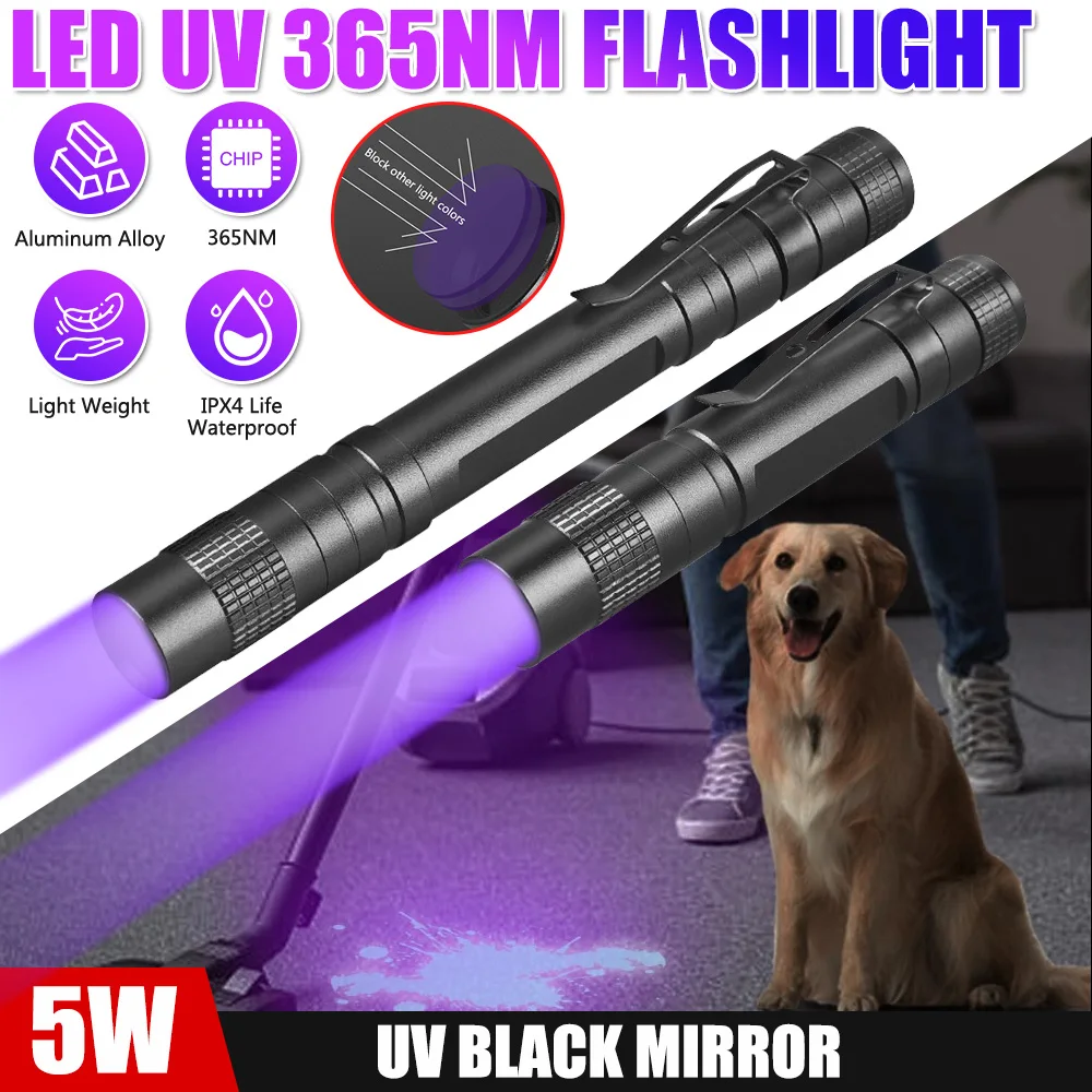 Mini lanterna LED UV, Tocha detector ultravioleta