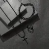 Men's 3pcs Fashion Alloy Jewelry Set - Cross Pendant Necklace, Bracelet & Ring Combo 2