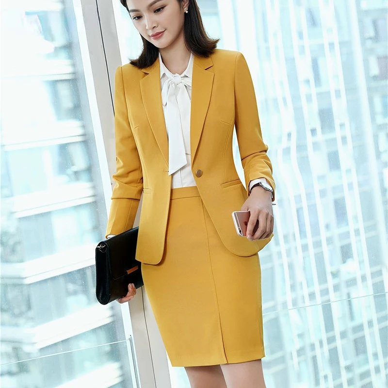 

Women Skirt Suits Office Uniforms Female Blazer Skirt Set Business Lady Work Suit 2 Piece Set Skirt Jacket Spring Autumn 2023