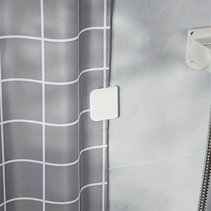 Durable Windproof Shower Curtain Clips - Secure, Stable, and Light-Proof Fixers Without Drilling