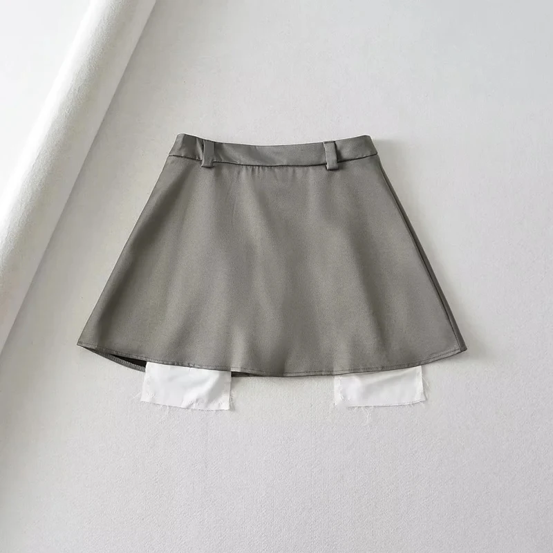 Women Pleated Mini Skirt With Pepping Underpants