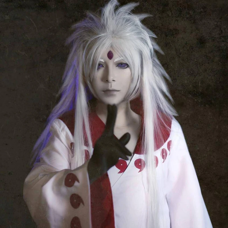 Naruto Uchiha Madara White Coat Cosplay Costume for Men (Unofficial)
