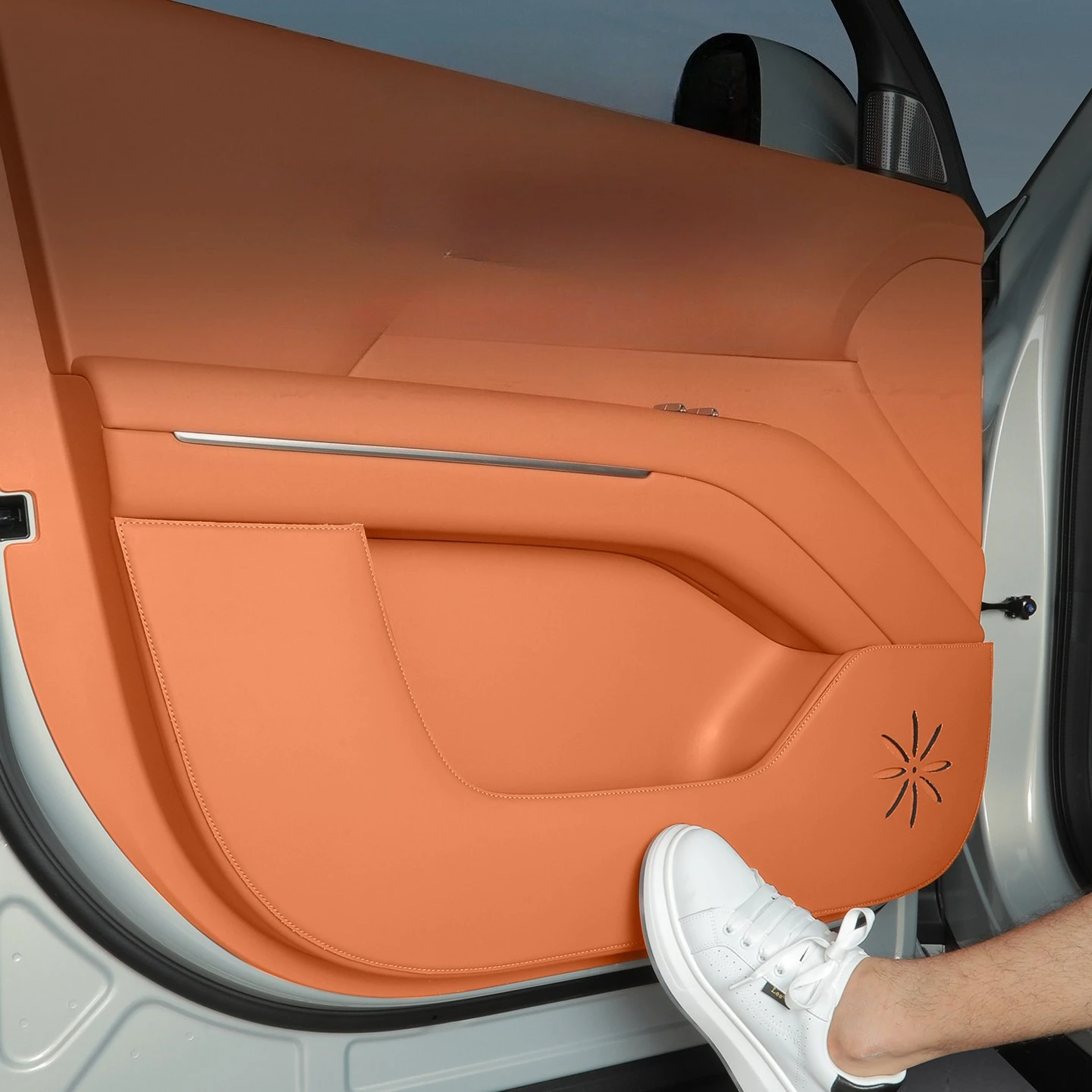 Changan DEEPAL S09 가죽 도어 킥 가드 패드 자동차 방오 패드 자동차 개조 인테리어 장식 액세서리