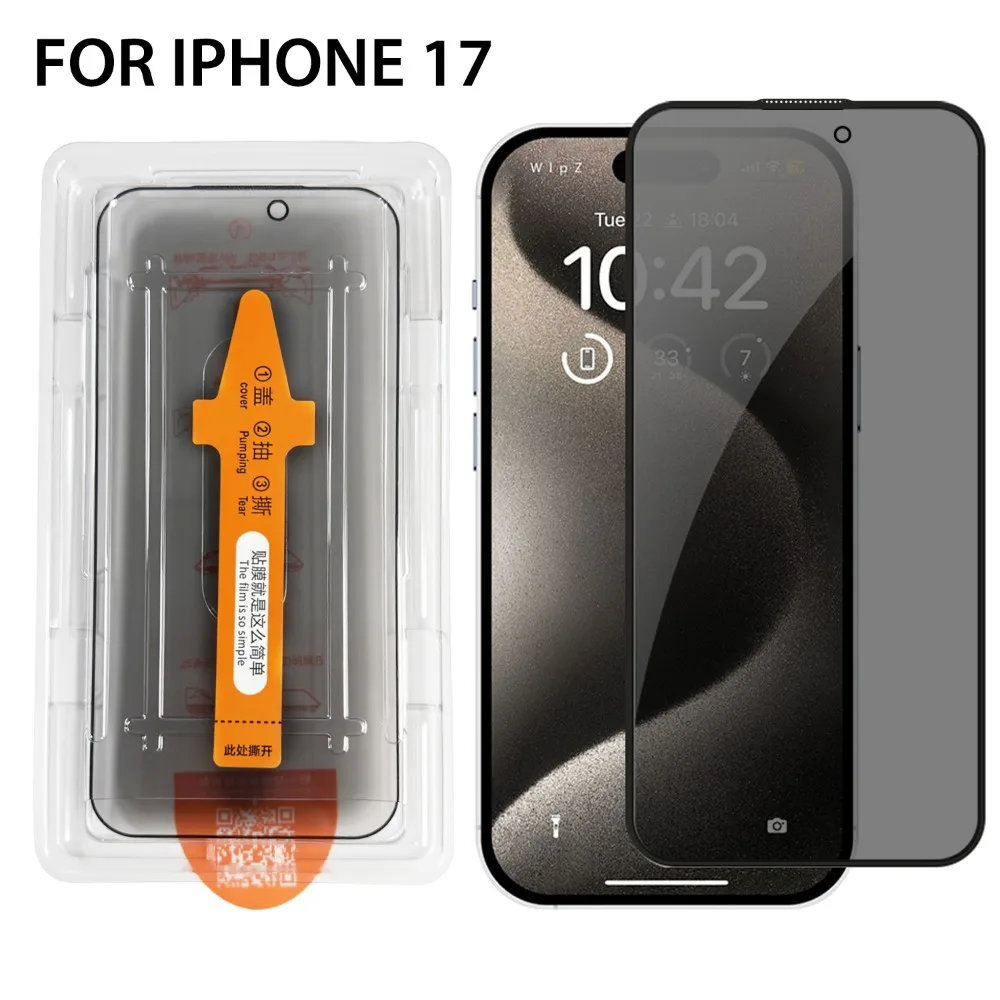 Premium Anti-Spy Privacy Screen Protector with Dust-Free Installation – Tempered Glass, Full Coverage