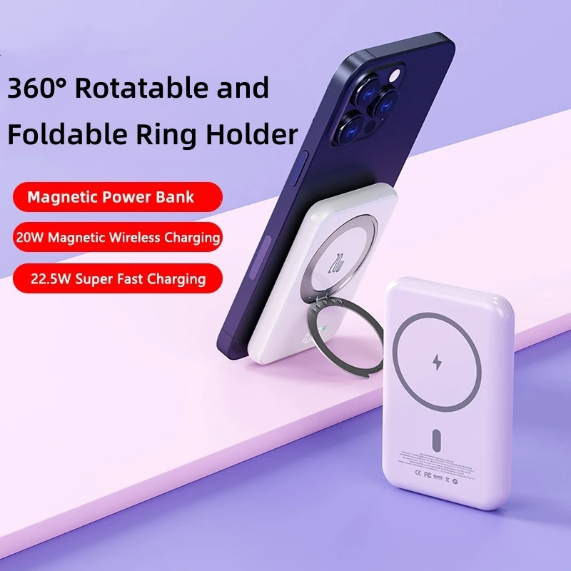 

5000mAh Magsafe Power Bank Magnetic Wireless Charger Powerbank for iPhone 15 Xiaomi 14 Samsung 22.5W Fast Charging Spare Battery