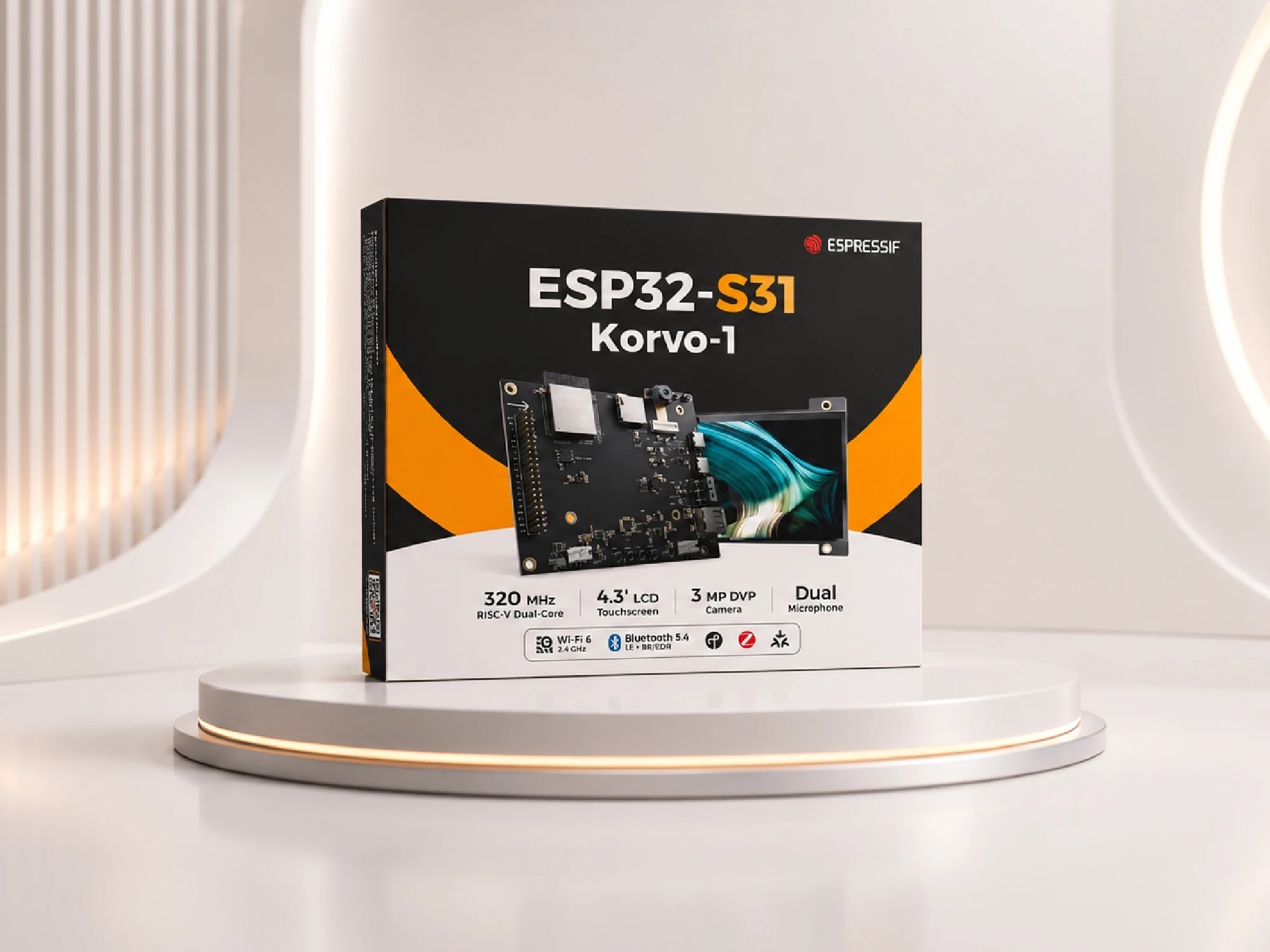 บอร์ดพัฒนา ESP32-S31 Korvo-1 สำหรับ AI และมัลติมีเดีย