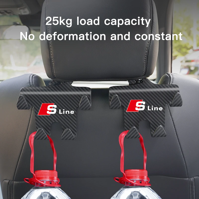 Car Accessories Seat Back Hook Hanging Storage Holder for Audi Sline A1 A3 A4 A5 A6 A7 A8 B8 B9 B6 C6 Q2 Q3 Q5 Q7 Q8 TT S3 S4 S7