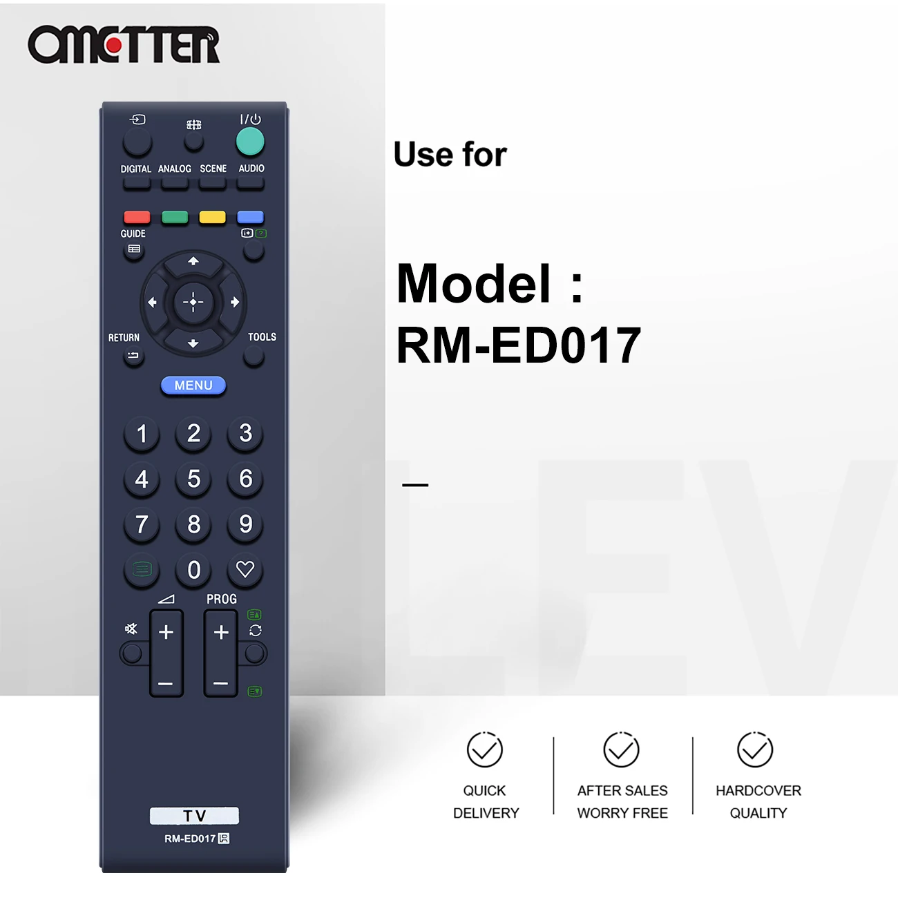 RM-ED017 Telecomando Universale Di Ricambio Per TV Sony – Compatibile Con KDL-19L4000, KDL-32P5600, KDL-40S5500 E Altri – Pronto All'Uso