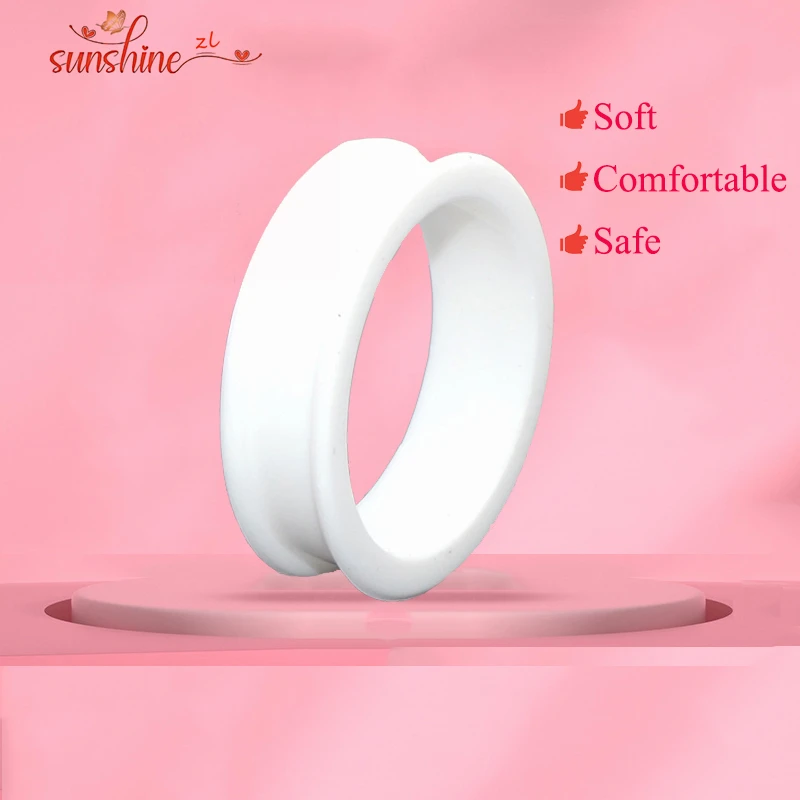 3-38mm Hollow Medical Silicone Flexible Double Flared Flesh Ear Tunnel Plugs Phimosis stretch ring Gauge Expander Stretchers Men ear piercing jewelry