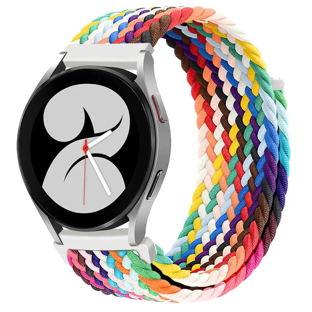Strap For Samsung Galaxy Watch 6/5/pro/4/Classic/3/active 2 Elastic Braided Solo Loop bracelet Huawei watch GT/2/2e/3/pro band
