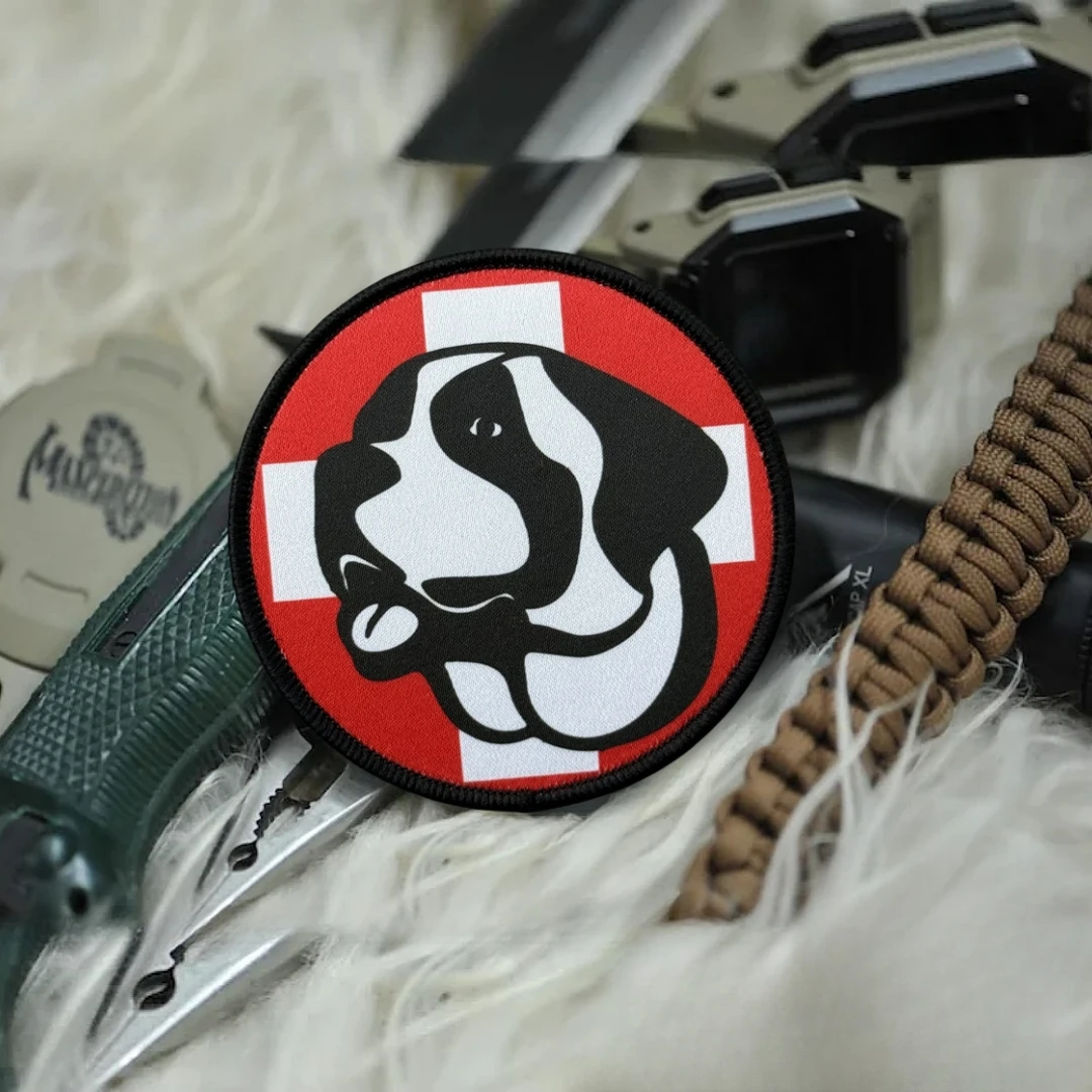 K-9 Rettungsdienst Hund Moral Taktischer Aufnäher Militärarmband Bedruckte Klettverschluss-Aufnäher für Kleidung Rucksack Aufkleber