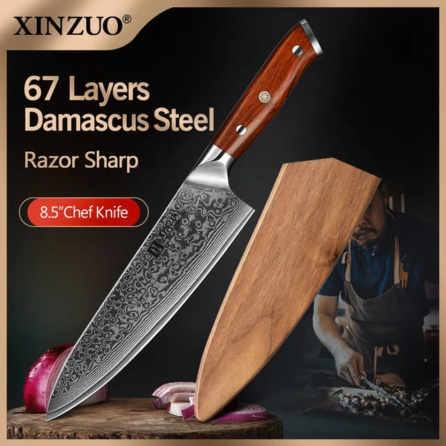 Knife 67 Layers Damascus Steel Kitchen Knives  Chef Knife 67 Layer  Damascus Steel - Kitchen Knives - Aliexpress