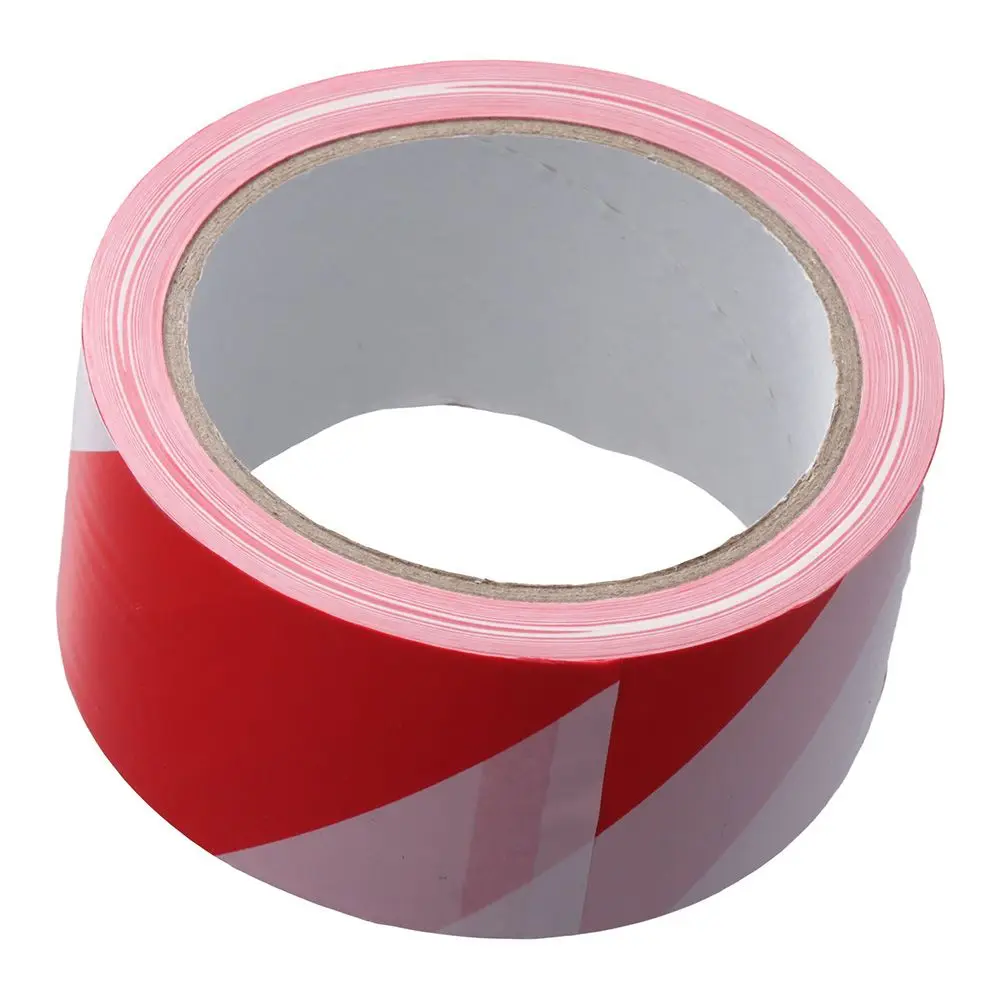 Ruban de balisage adhésif sécurité rouge/blanc 5cm x 1m