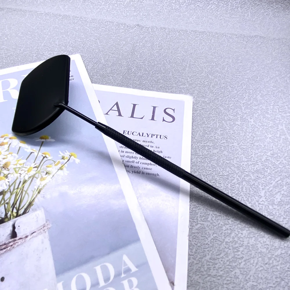 1Pc Eyelash Mirror Stainless Steel Long Handle Mirror For Checking False Lashes Extension Grafting Makeup Tools