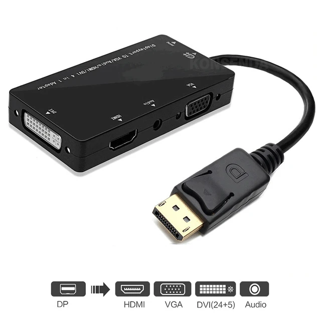 Adaptador de DP Displayport Macho a HDMI Hembra Cable Convertidor para PC  Laptop