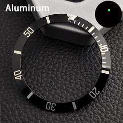 Premium Ceramic/Aluminum Watch Bezel - Stylish Replacement Watch Accessory - 37.5mm (6 black bezel)