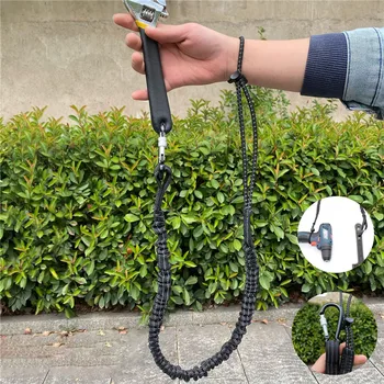 Safety Bungee Tether Tool Lanyard With Carabiner Hook Climbing Working Anti-Falling Safety Rope Aerial Work Climbing Accessories 2