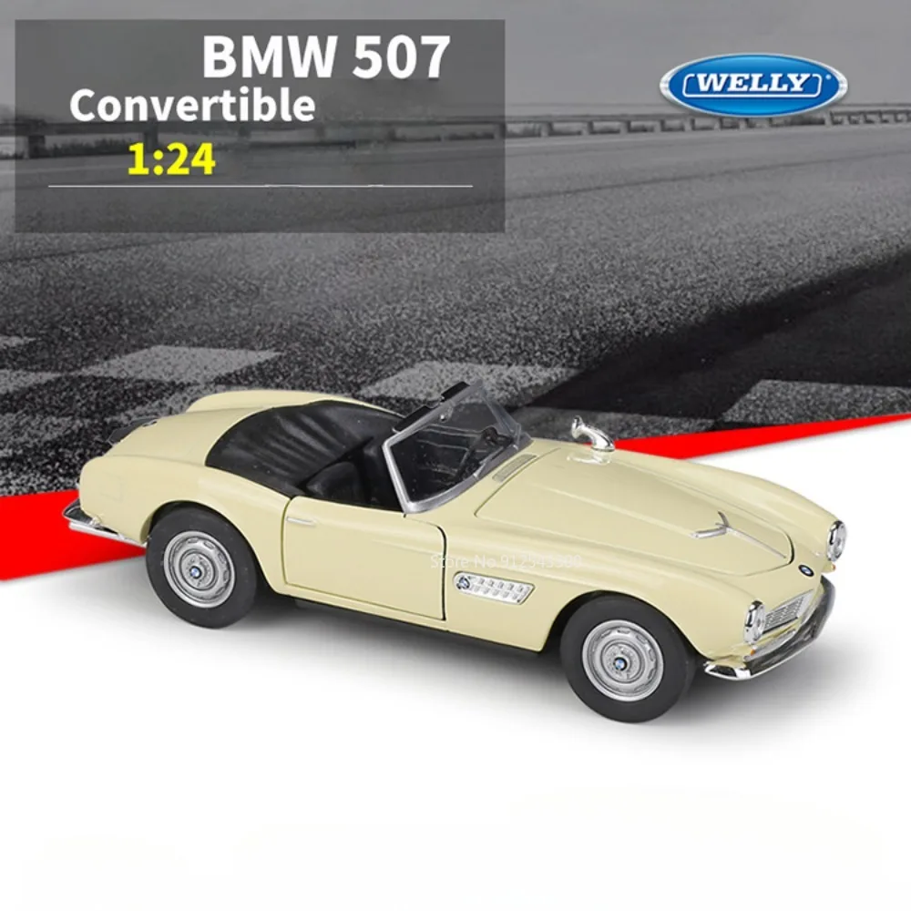 

1/24 BMW 507 Convertible Toy Car Model Alloy Diecast Simulation Static Scale Model Car Collectible Souvenir Toys for Kid Present