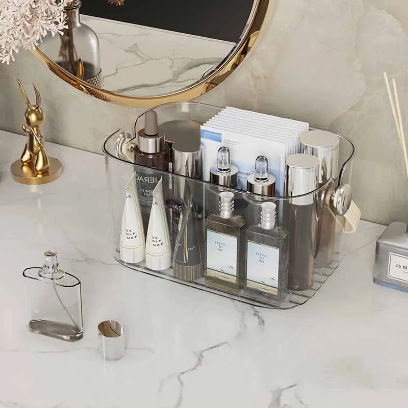 Bathroom Toiletries Storage Basket Cosmetics Underwear Basket Storage Household Minimalist Bathroom Box Transparent